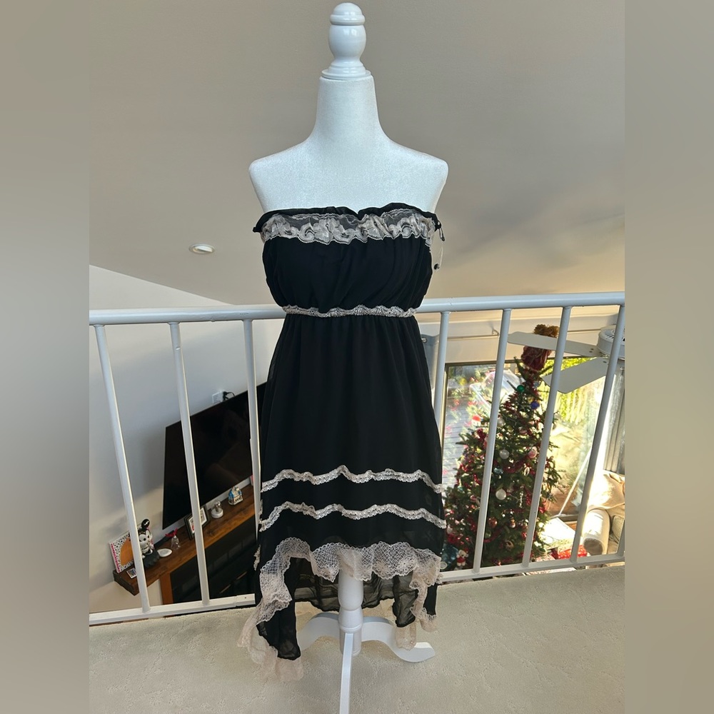 Royal Party Japan NWOT gothic goth Lolita kawaii dress strapless lace high low